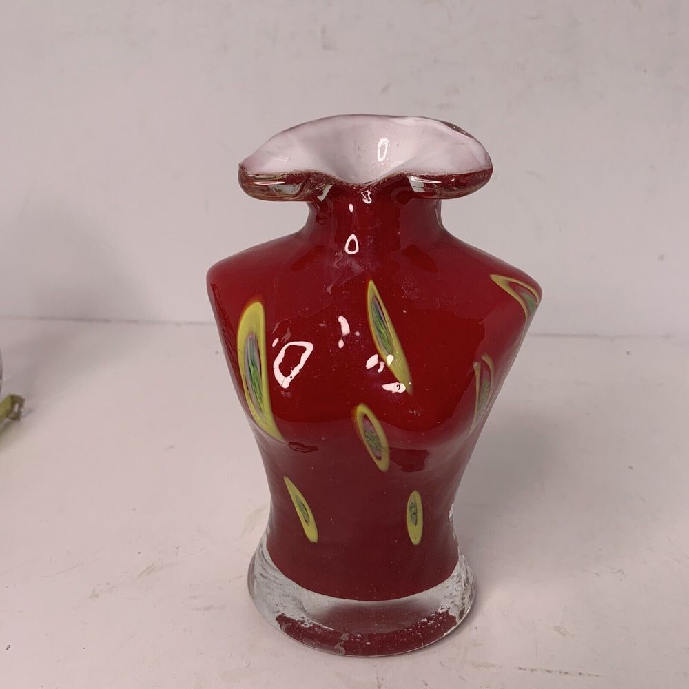Vintage Murano Art Glass Ladies Bust Torso Vase!‎